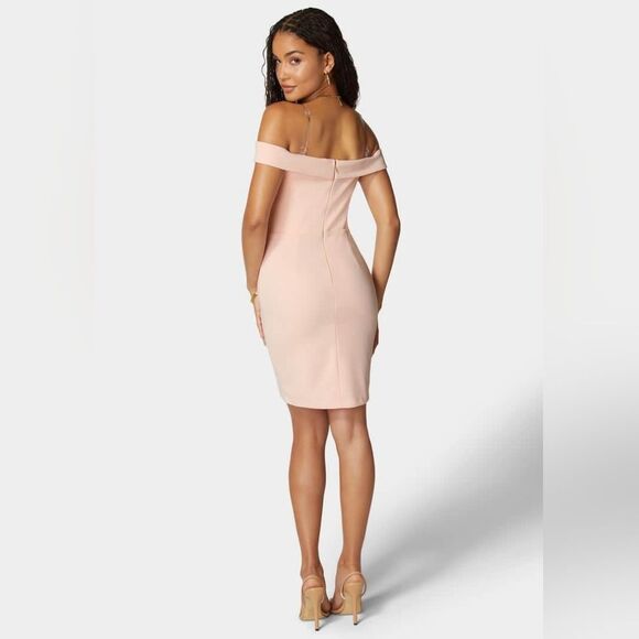 NWT BEBE Off Shoulder Knit Dress - Picture 4 of 9